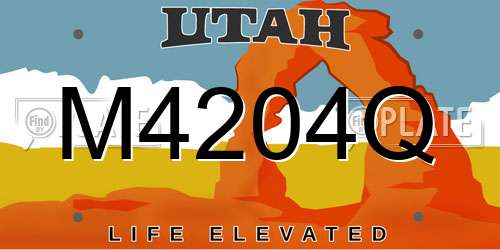 M4204Q Utah License Plate