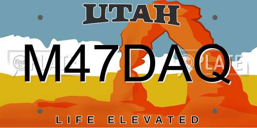 M47DAQ Utah License Plate