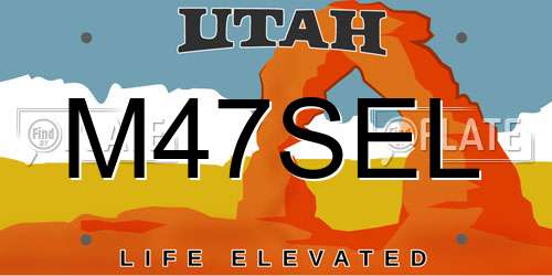 M47SEL Utah License Plate