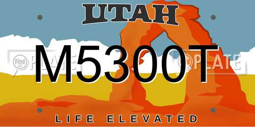 M5300T Utah License Plate