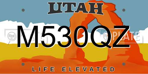 M530QZ Utah License Plate