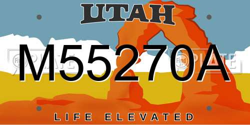 M55270A Utah License Plate