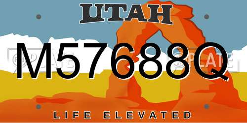 M57688Q Utah License Plate