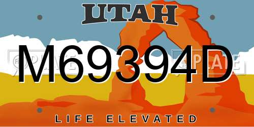 M69394D Utah License Plate