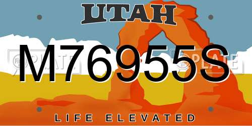 M76955S Utah License Plate