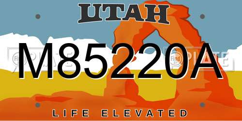 M85220A Utah License Plate