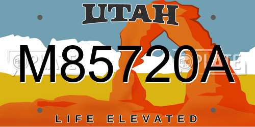 M85720A Utah License Plate