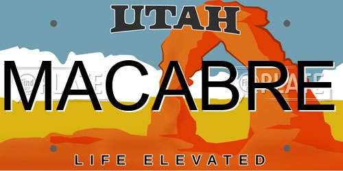 MACABRE Utah License Plate
