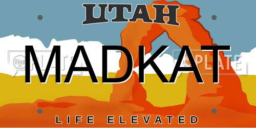 MADKAT Utah License Plate