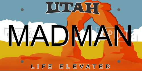 MADMAN Utah License Plate