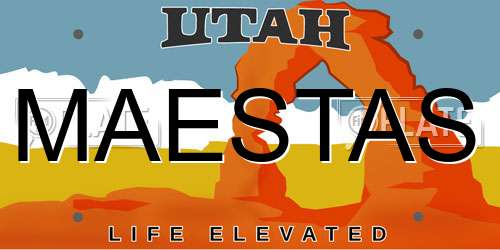 MAESTAS Utah License Plate