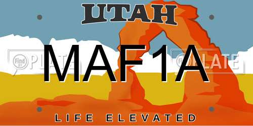 MAF1A Utah License Plate
