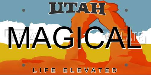 MAGICAL Utah License Plate