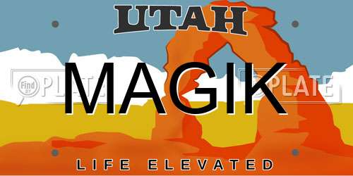 MAGIK Utah License Plate
