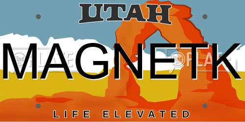 MAGNETK Utah License Plate