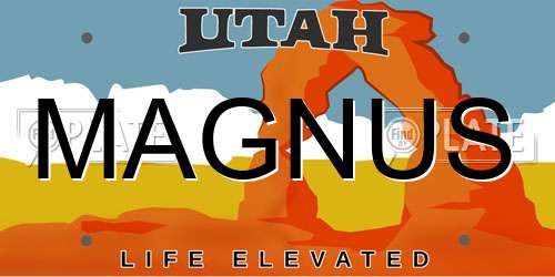 MAGNUS Utah License Plate