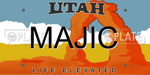 MAJIC Utah License Plate