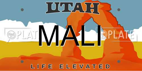MALI Utah License Plate