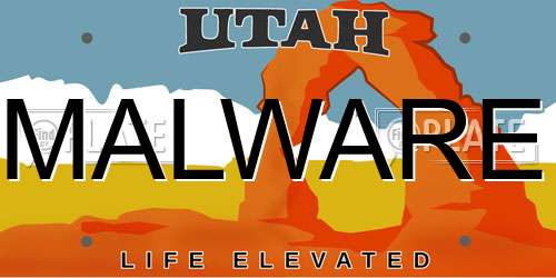 MALWARE Utah License Plate