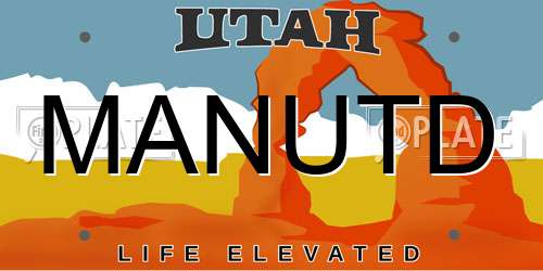 MANUTD Utah License Plate