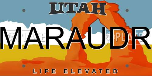 MARAUDR Utah License Plate