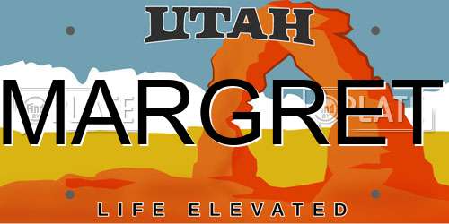 MARGRET Utah License Plate