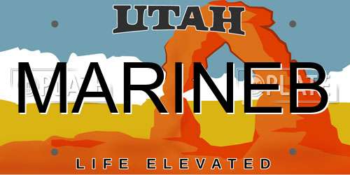 MARINEB Utah License Plate