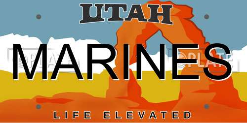 MARINES Utah License Plate