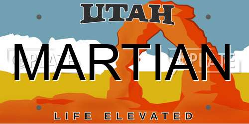 MARTIAN Utah License Plate