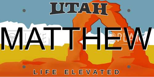 MATTHEW Utah License Plate