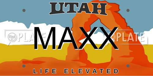 MAXX Utah License Plate