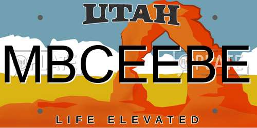 MBCEEBE Utah License Plate