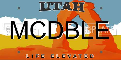 MCDBLE Utah License Plate