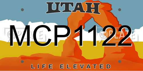 MCP1122 Utah License Plate
