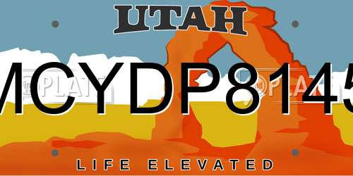 MCYDP8145 Utah License Plate