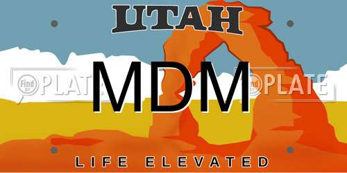MDM Utah License Plate
