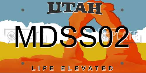 MDSS02 Utah License Plate
