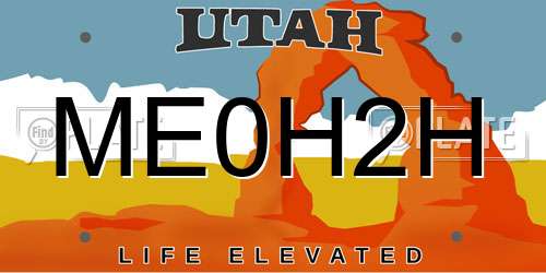 ME0H2H Utah License Plate