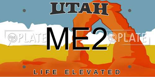 ME2 Utah License Plate