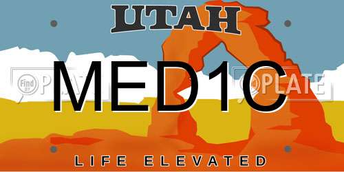 MED1C Utah License Plate