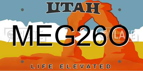 MEG26O Utah License Plate