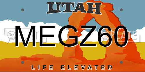 MEGZ60 Utah License Plate