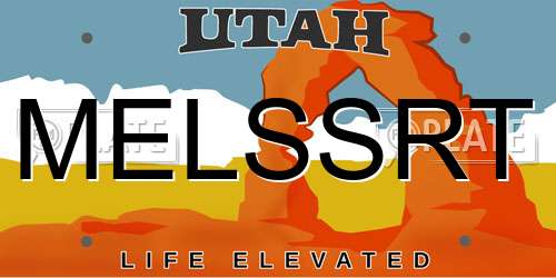MELSSRT Utah License Plate