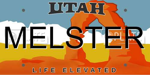 MELSTER Utah License Plate