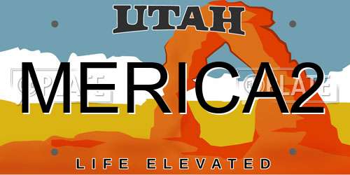 MERICA2 Utah License Plate