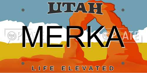MERKA Utah License Plate