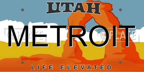 METROIT Utah License Plate