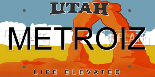 METROIZ Utah License Plate