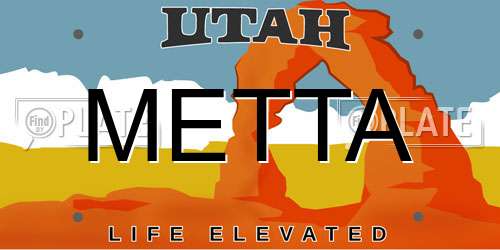 METTA Utah License Plate