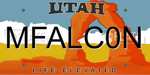 MFALC0N Utah License Plate